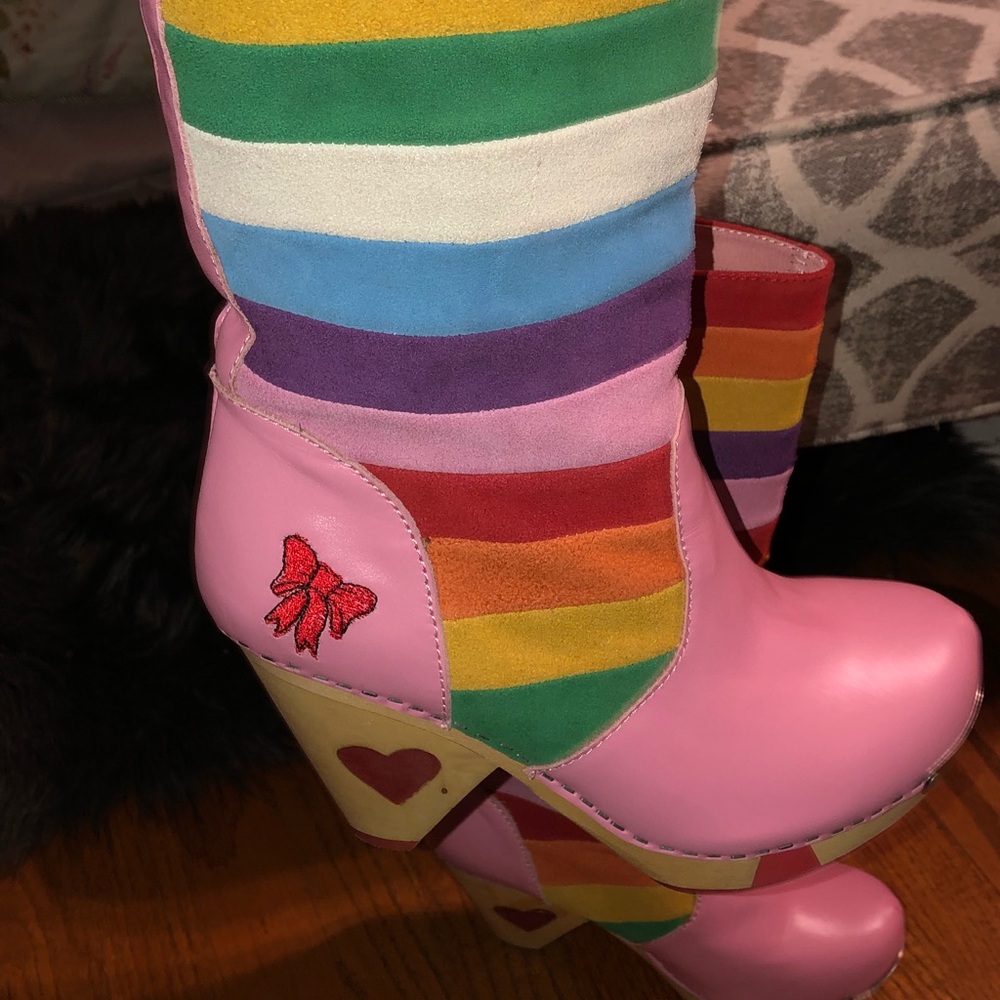 Lola Ramona ~ knee high rainbow boots~ excellent condition~woman 40 or USA 9-9.5 - Picture 3 of 16